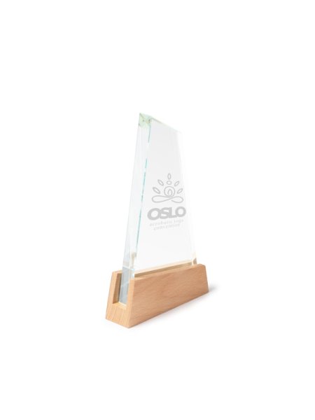 Trofeo a forma di vela in vetro personalizzabile Navis
