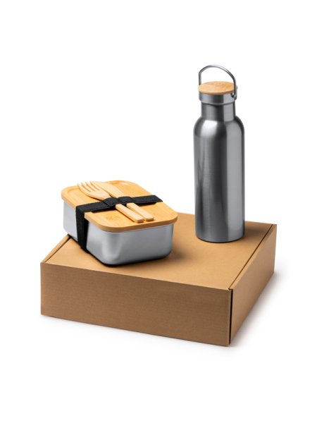 Set porta pranzo con borraccia e posate personalizzabile Bagner