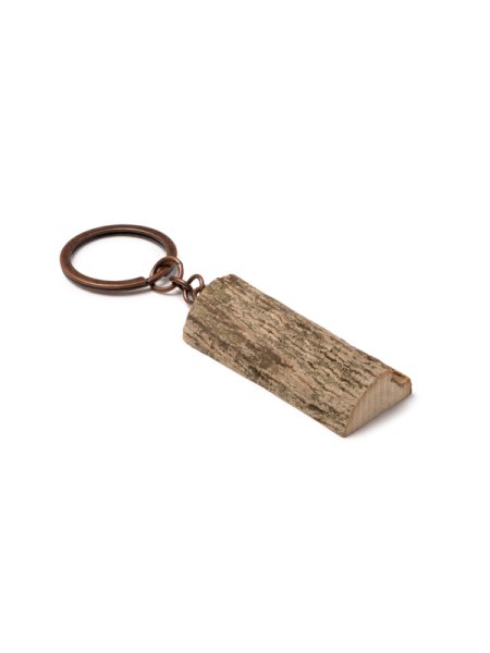 Portachiavi di legno con anello in metallo personalizzabile Telmon