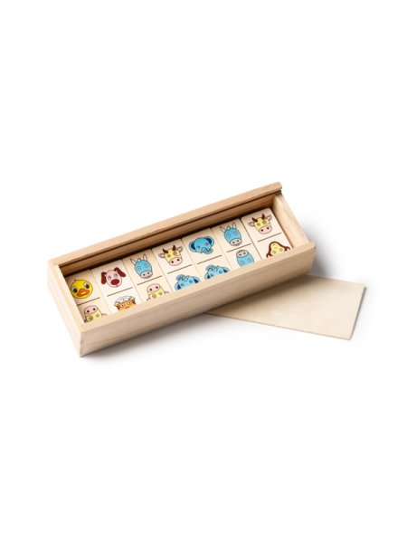 Domino animali legno personalizzabile Buelix