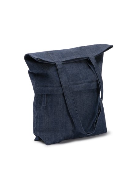 Shopper denim riciclato personalizzabile Kirk 38 x 43 x 9 cm