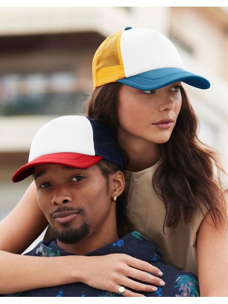 Cappellino trucker personalizzabile Beechfield Retro 5 Panel