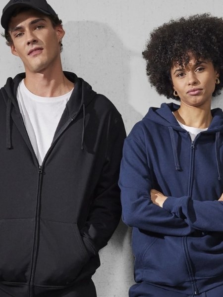 Felpa cappuccio e zip unisex personalizzabile B&C ID.224 Zip Hood