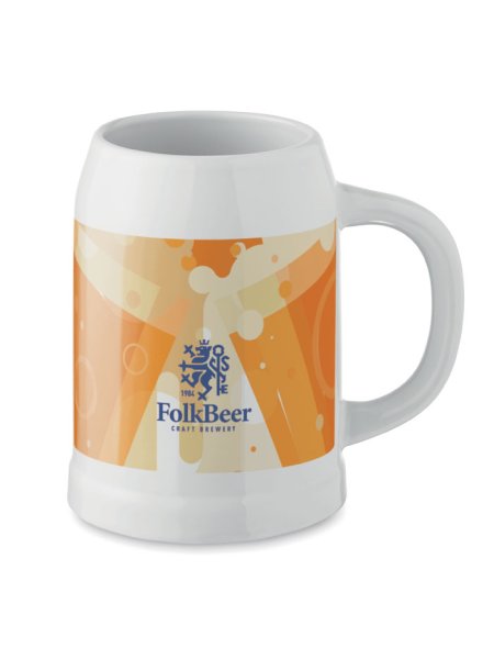 Boccali birra in ceramica personalizzati con sublimazione sublier