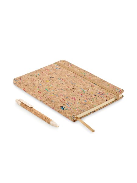Notebook A5 in sughero colorato Cornota