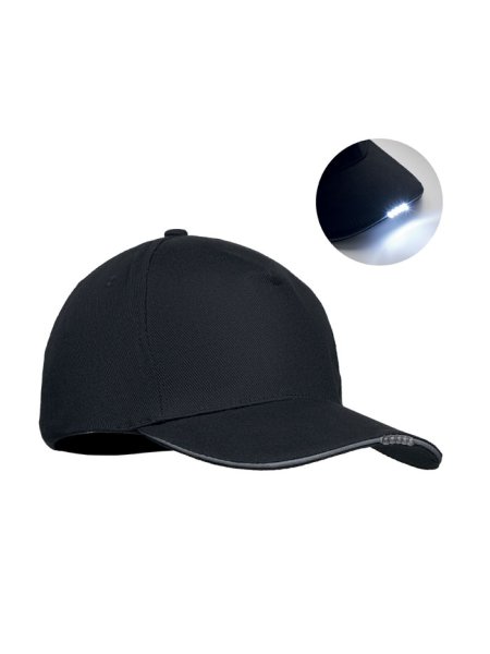 Cappellino con luce led stile baseball 5 pannelli Luzcap