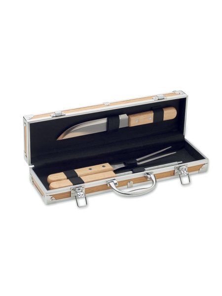 Set utensili barbecue in acciaio inox Tooldera