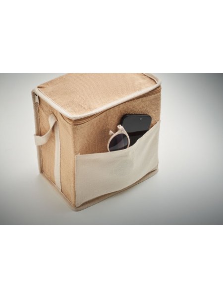 Borsa termica in iuta e tela da 3 litri Lona