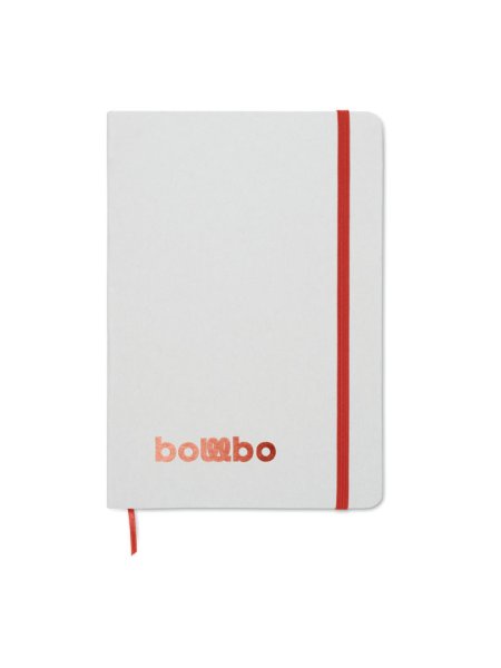 Taccuino formato a5 in cartone riciclato Route White