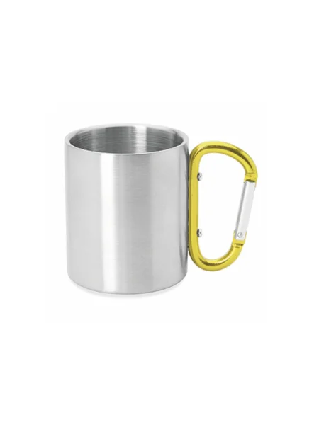 Tazza in acciaio con moschettone personalizzabile Oslon 210 ml