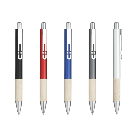 Penna bamboo e alluminio a sfera ECO Rilly personalizzabile