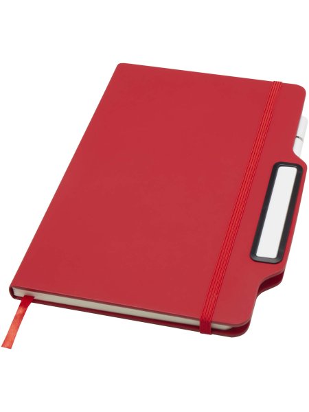 Blocco note A5 con copertina rigida e combinazione di penna e matita Nexus