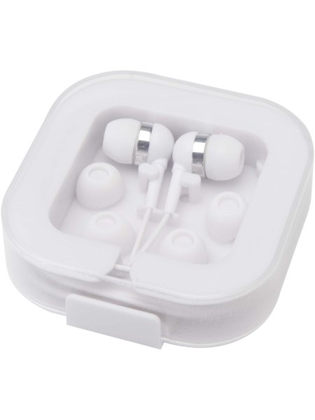 Auricolari tipo C cablati con astuccio in plastica riciclata Dofida
