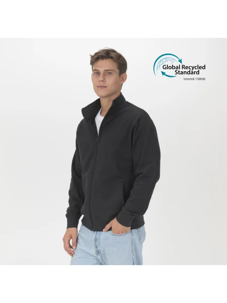 Felpa con zip unisex 280 g/m² Utopic in tessuto rigenerato