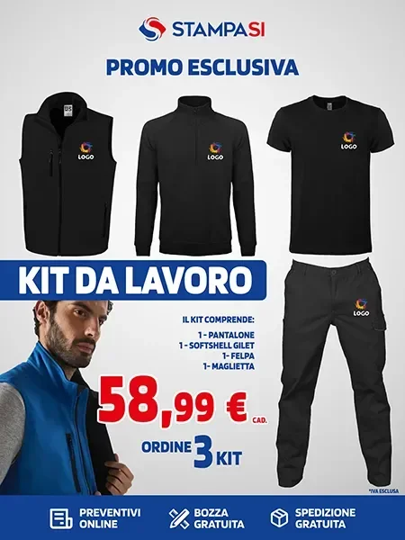 Kit da lavoro T-Shirt, Pantalone, Felpa, Gilet personalizzabile Safe Working