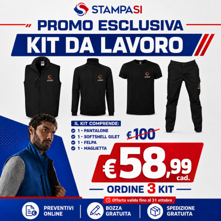 Kit da lavoro T-Shirt, Pantalone, Felpa, Gilet personalizzabile Safe Working
