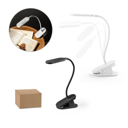 Lampada portatile da tavolo con clip e autonomia di 30 ore NESBIT II