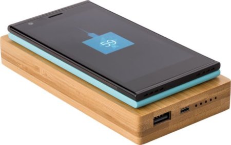 Power Bank wireless in bamboo Walter