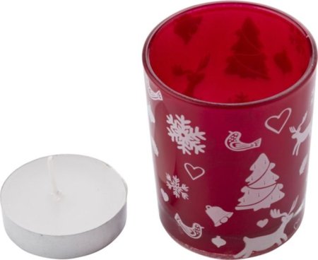 Bicchiere in cristallo con candela Kirsten
