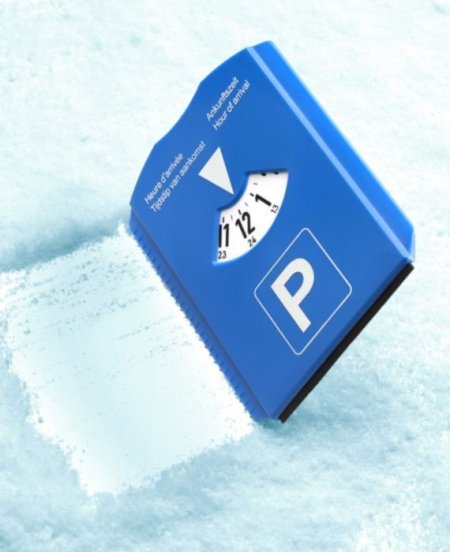 Disco orario parcheggio in plastica con funzione raschia ghiaccio Teddie