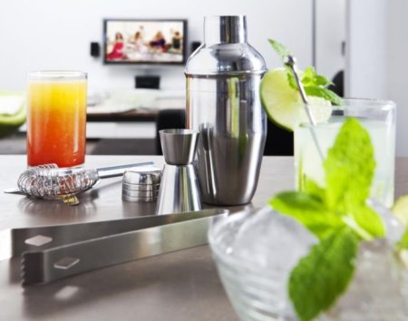 Kit bartender da 5 accessori in acciaio inox Natalina