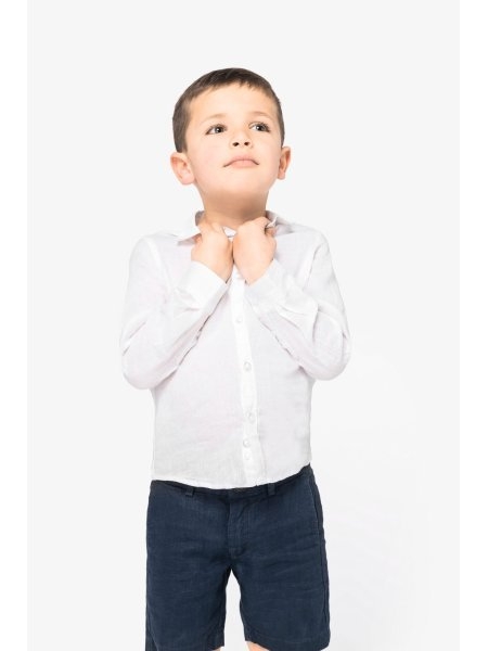 Camicia bambino in lino 125 g/m² personalizzabile Spasso
