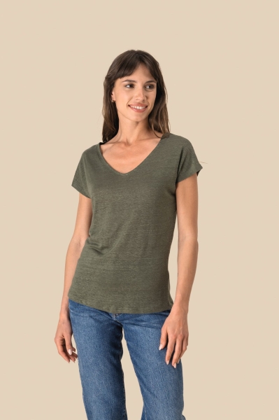 T-shirt donna scollo a V 190 g/m² personalizzabile Spasso