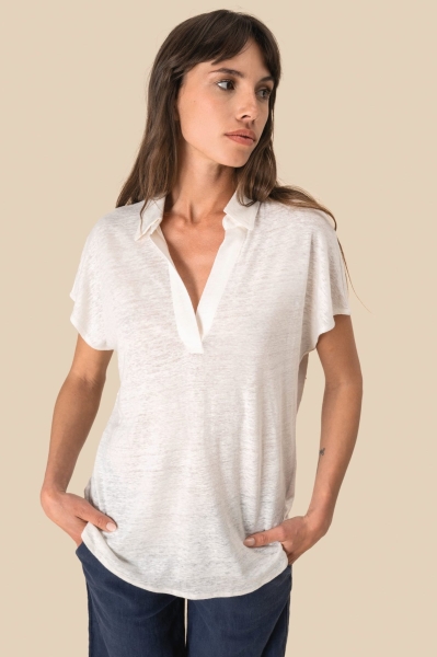 Polo donna in lino 190 g/m² personalizzabile Spasso