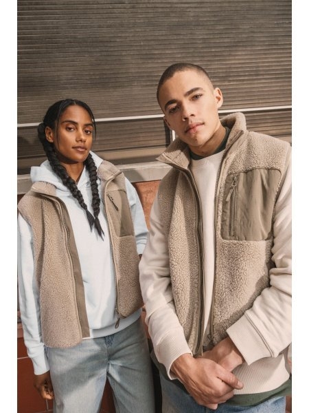 Bodywarmer unisex in sherpa 480 g/m² personalizzabile Native Spirit
