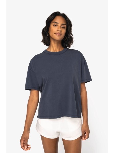 T-shirt donna oversize slavata vintage look 190 g/m² personalizzabile Native Spirit