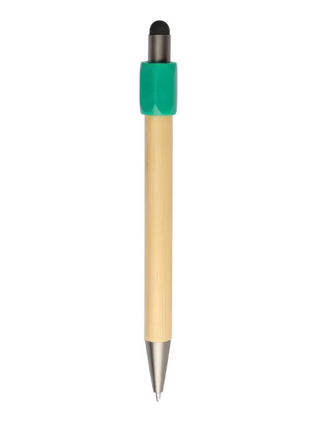 Penna a sfera in bambù con funzione spinner in ABS riciclato Fenn