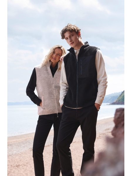 Gilet unisex in sherpa riciclato 300 g/m² personalizzabile Front Row & Co