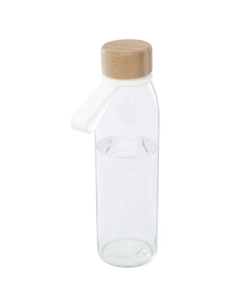 Borraccia in vetro da 500 ml con manico in silicone e coperchio in bambù Porto