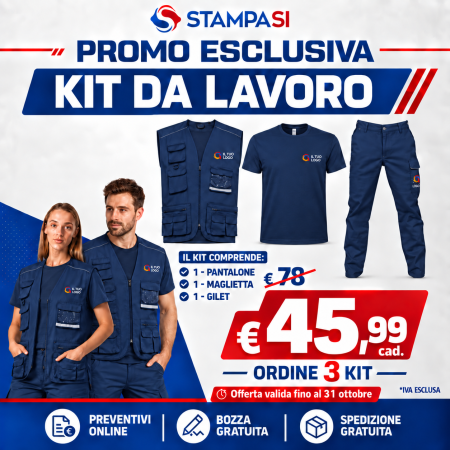 Kit da lavoro Gilet, T-Shirt, Pantalone personalizzabile Safe Working Spring Two