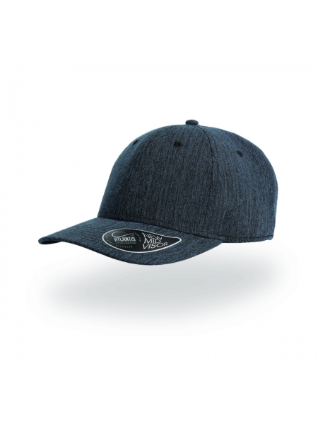 Cappellino Battle a 6 pannelli con sottovisiera a contrasto in cotone Atlantis