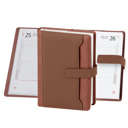 Agenda portafoglio personalizzabile con tasca ed interno perpetuo 16,5 x 22 cm