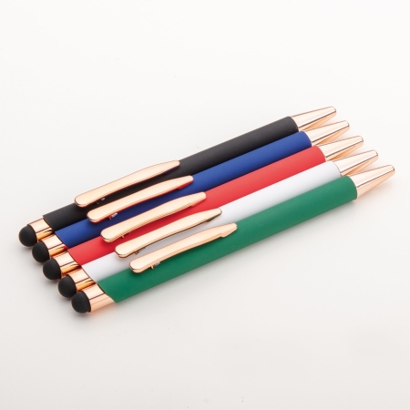 Penna touch in alluminio personalizzabile Rose Flash