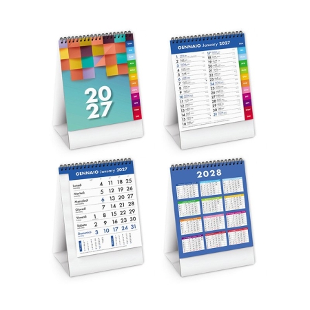 Calendario spiralato da tavolo personalizzabile Tall Table 12,5x19 cm