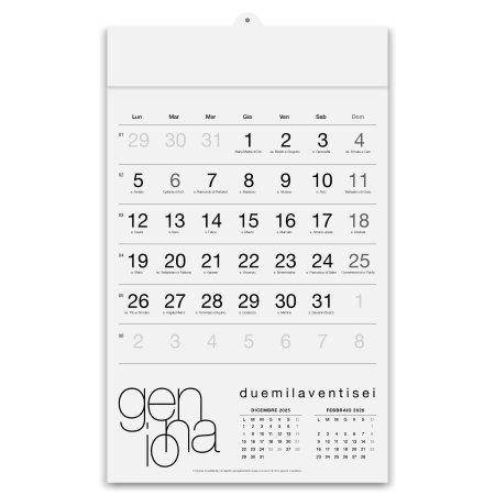 Calendario olandese personalizzabile White 31 x 49,5 cm