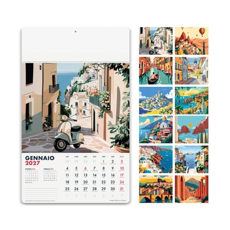 Calendario mensile olandese illustrato Emozioni 31x52,5 cm