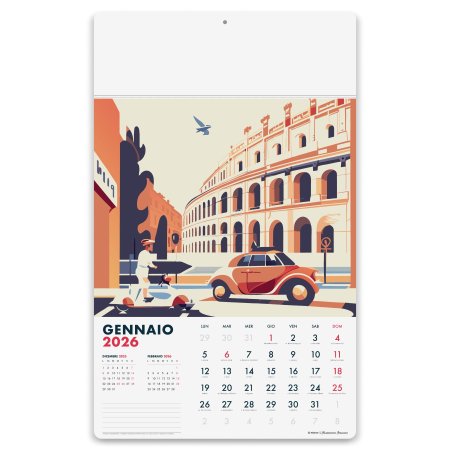 Calendario olandese illustrato personalizzabile Emozioni 31 x 52,5 cm