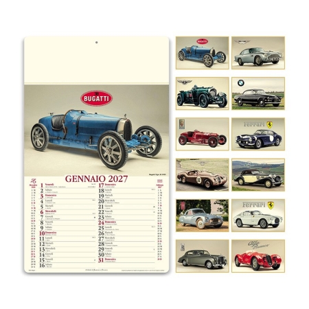 Calendario illustrato olandese Mille Miglia 31x52,5 cm