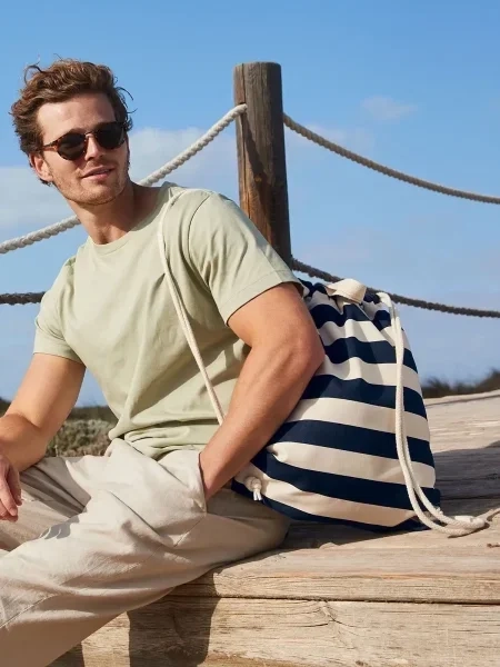 Sacca con motivo stampato a strisce Nautical Gymsac