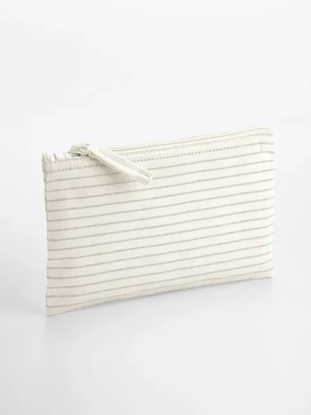 Astuccio beauty case a righe in cotone organico taglia S