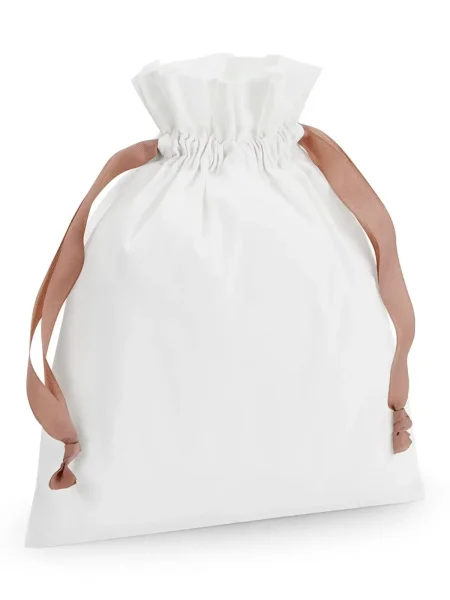 Sacchetto regalo in cotone con coulisse in nastro M 36 x 44