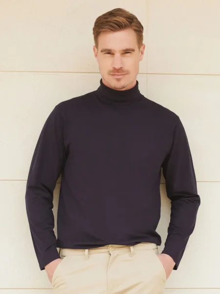 Maglione uomo 190 g/m² personalizzabile Henbury Long sleeved Roll Neck Top