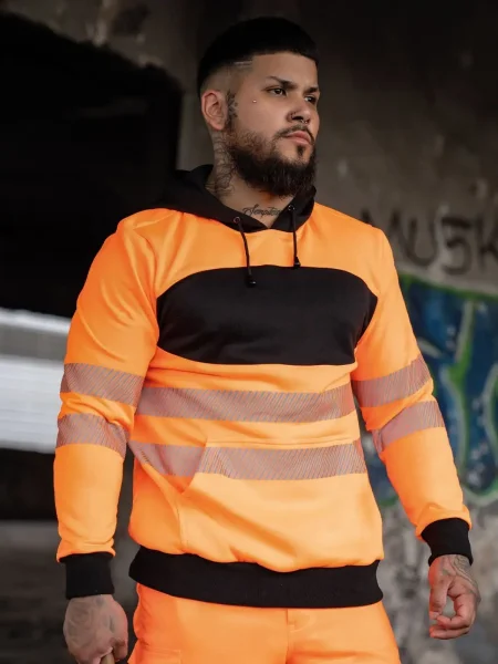 Felpa alta visibilità 300 g/m² personalizzabile Korntex Hi-viz Hoody