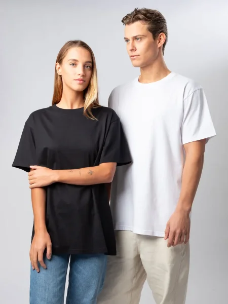 Maglietta unisex personalizzabile Black Spider Rock Organic Boxy