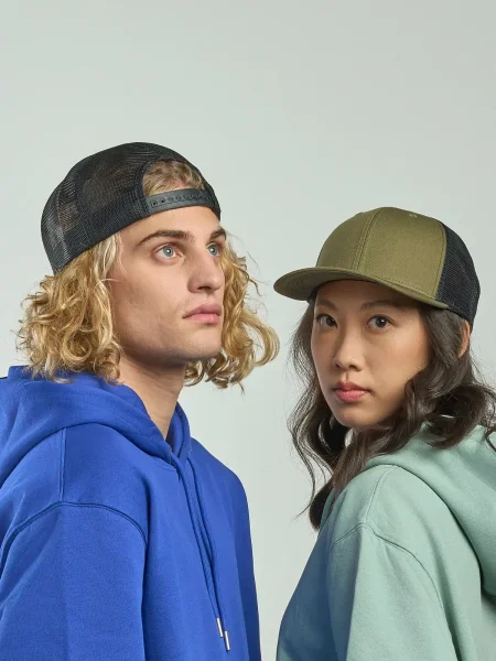 Cappellino trucker in cotone organico personalizzabile Atlantis Sonic-S