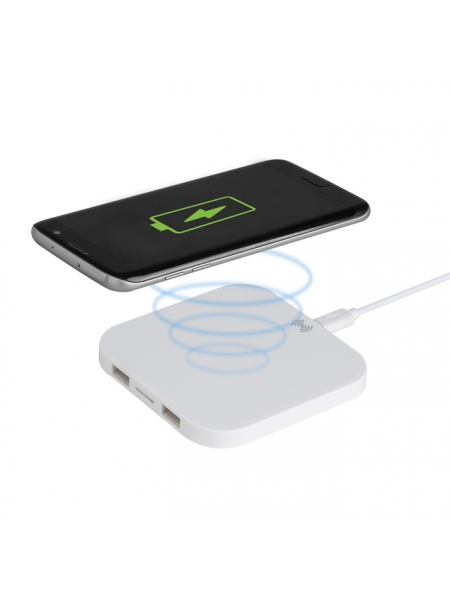 Caricatore wireless 2 uscite USB